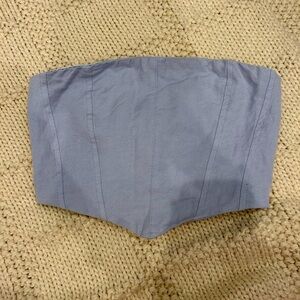 Cotton Candy LA strapless blue corset top